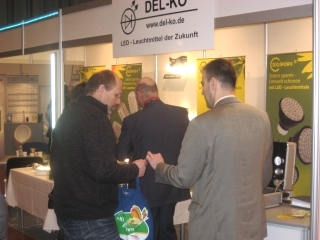 Messestand für hochwertigen LED Leuchtmittel
